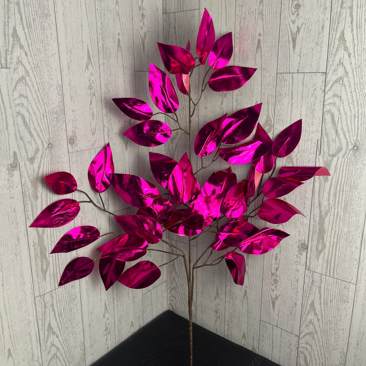 Metallic Hot Pink Ficus Stems (Sold by set of 3 Stems)