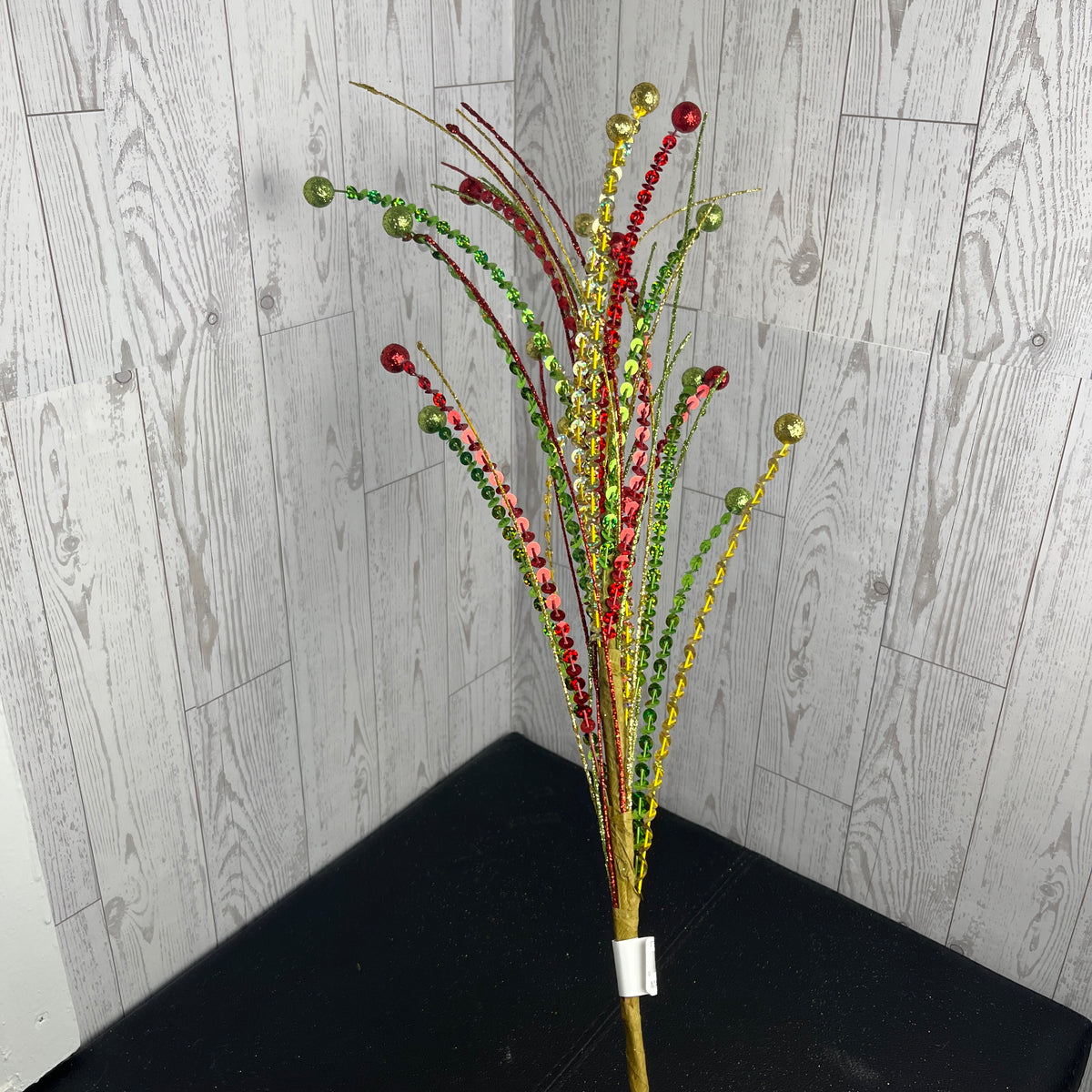 27" Laser Sequin Glitter ball spray red lime green gold