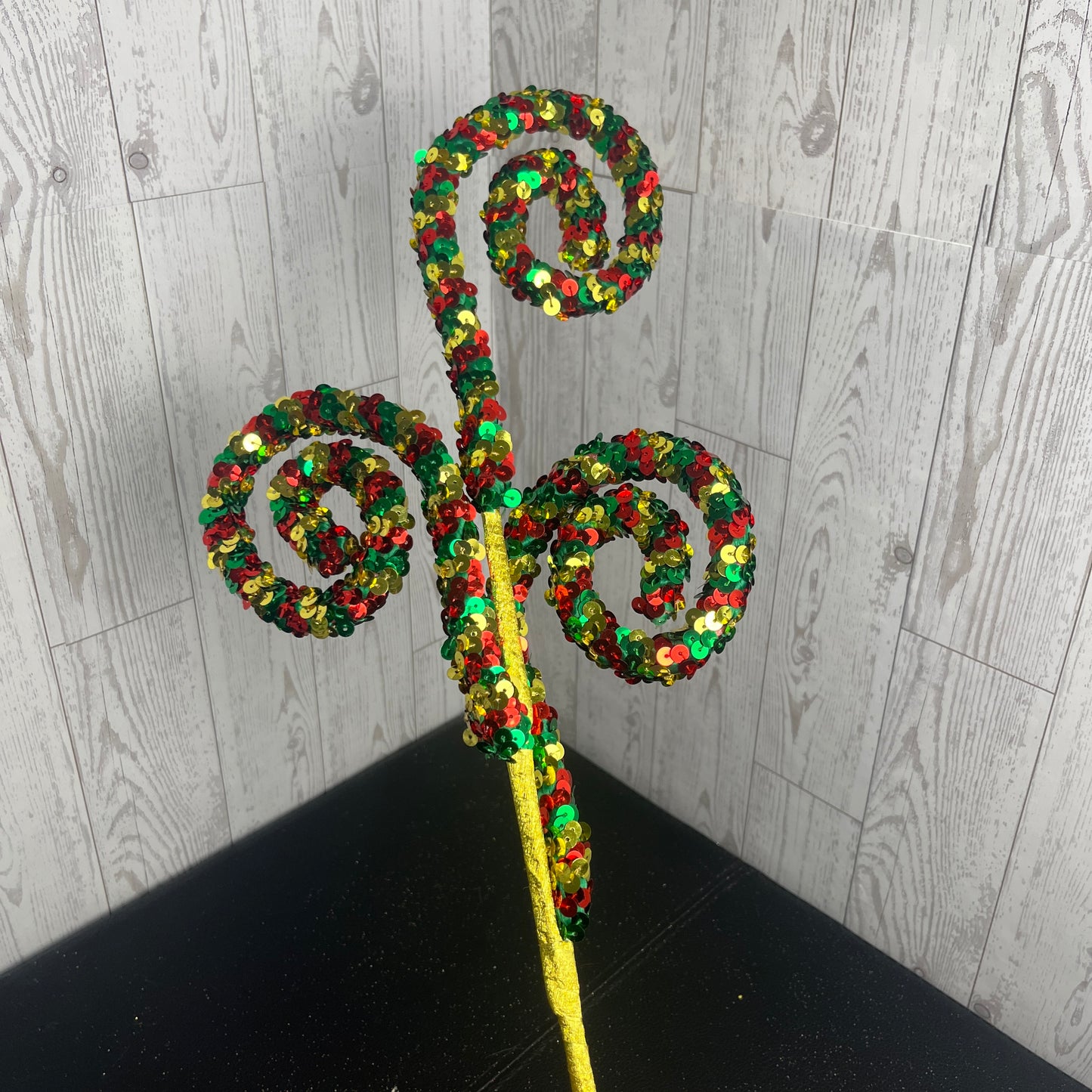 27" L Sequin Coil Spray Christmas