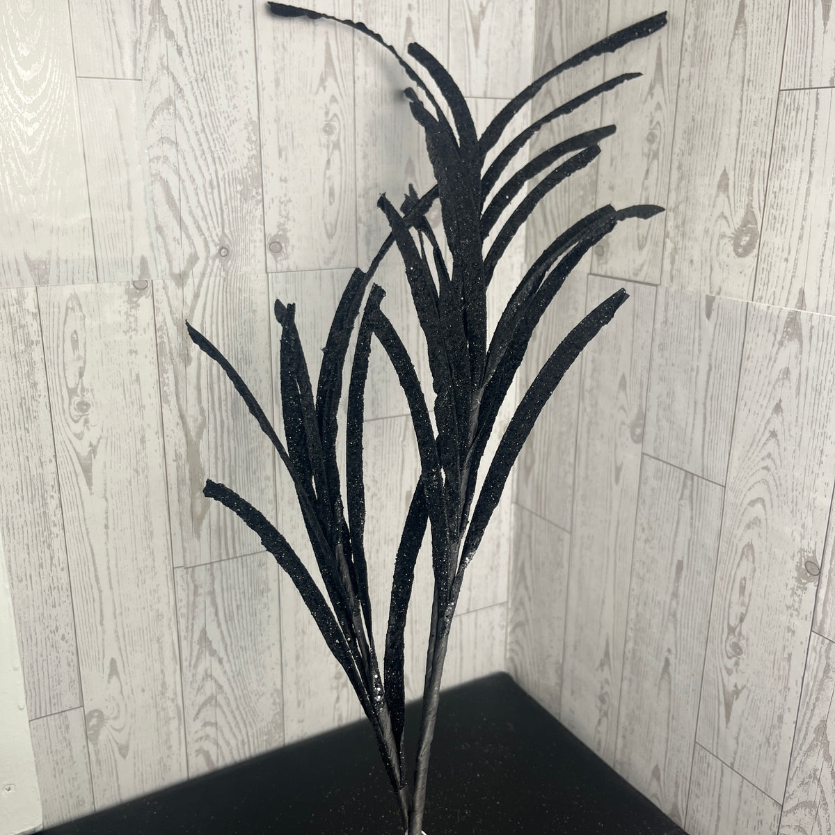 31" Glittered Paper Grass Spray
