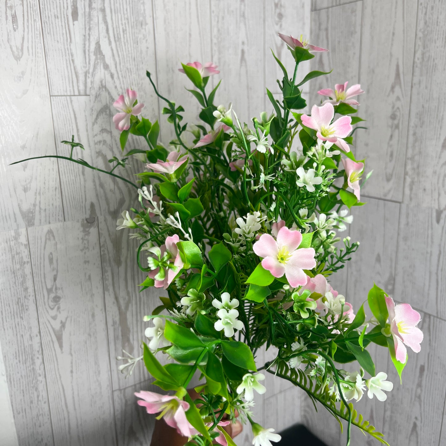 Pink Plastic Gyp Filler Greenery Bush