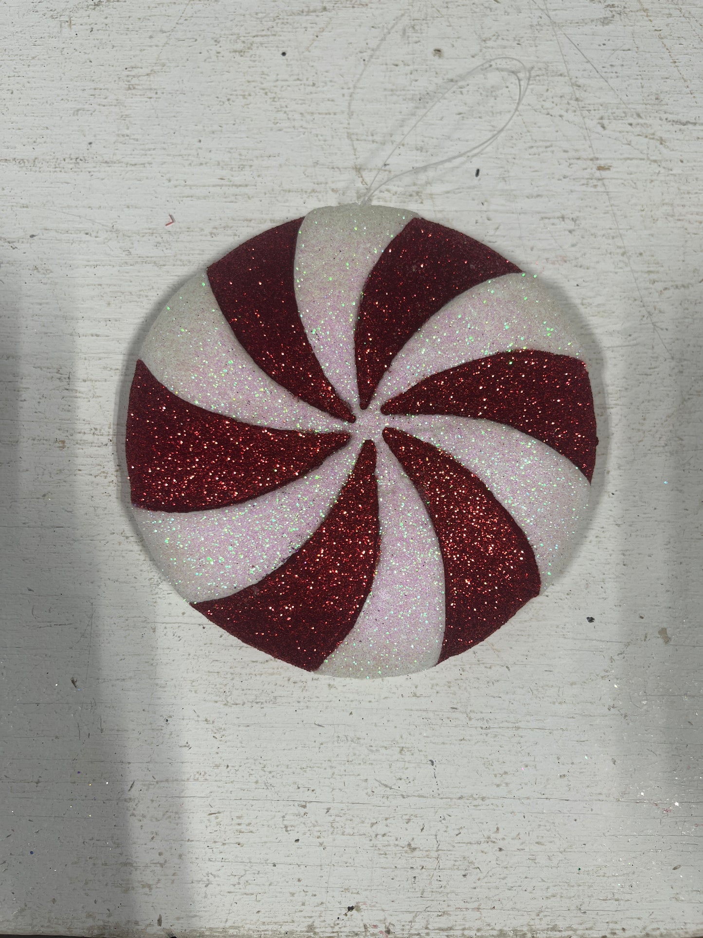 6" Red& White Swirl Candy