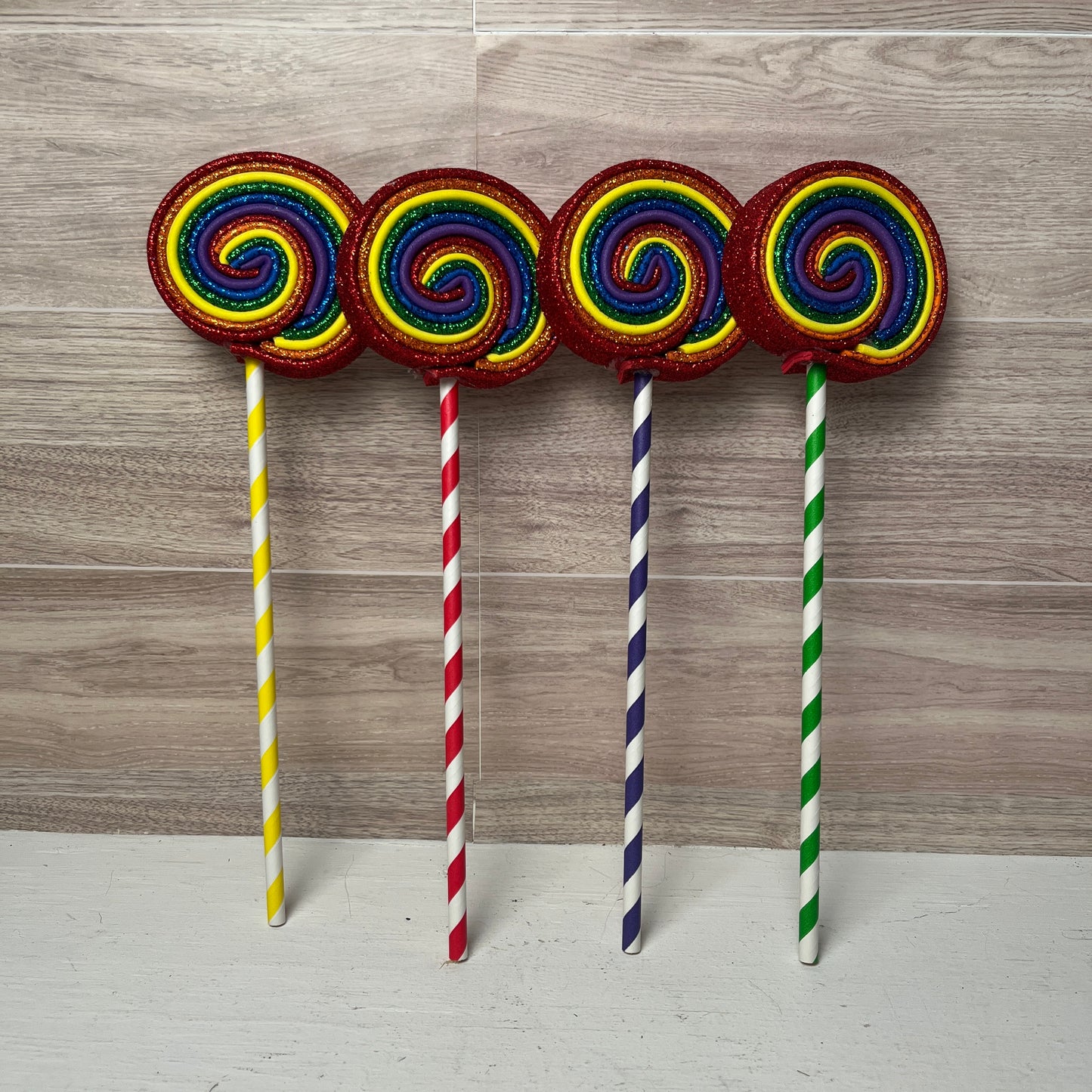 Rainbow MINI Foam Lollipops (4)