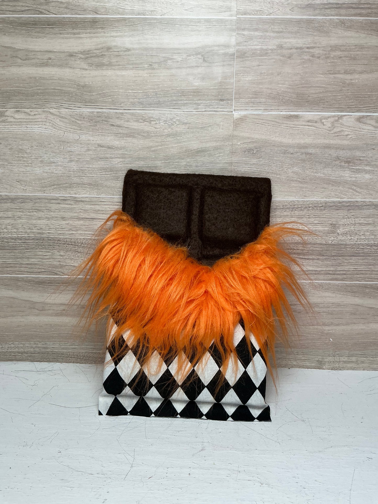 Faux Chocolate Candy Bar - Harlequin with Orange Fur