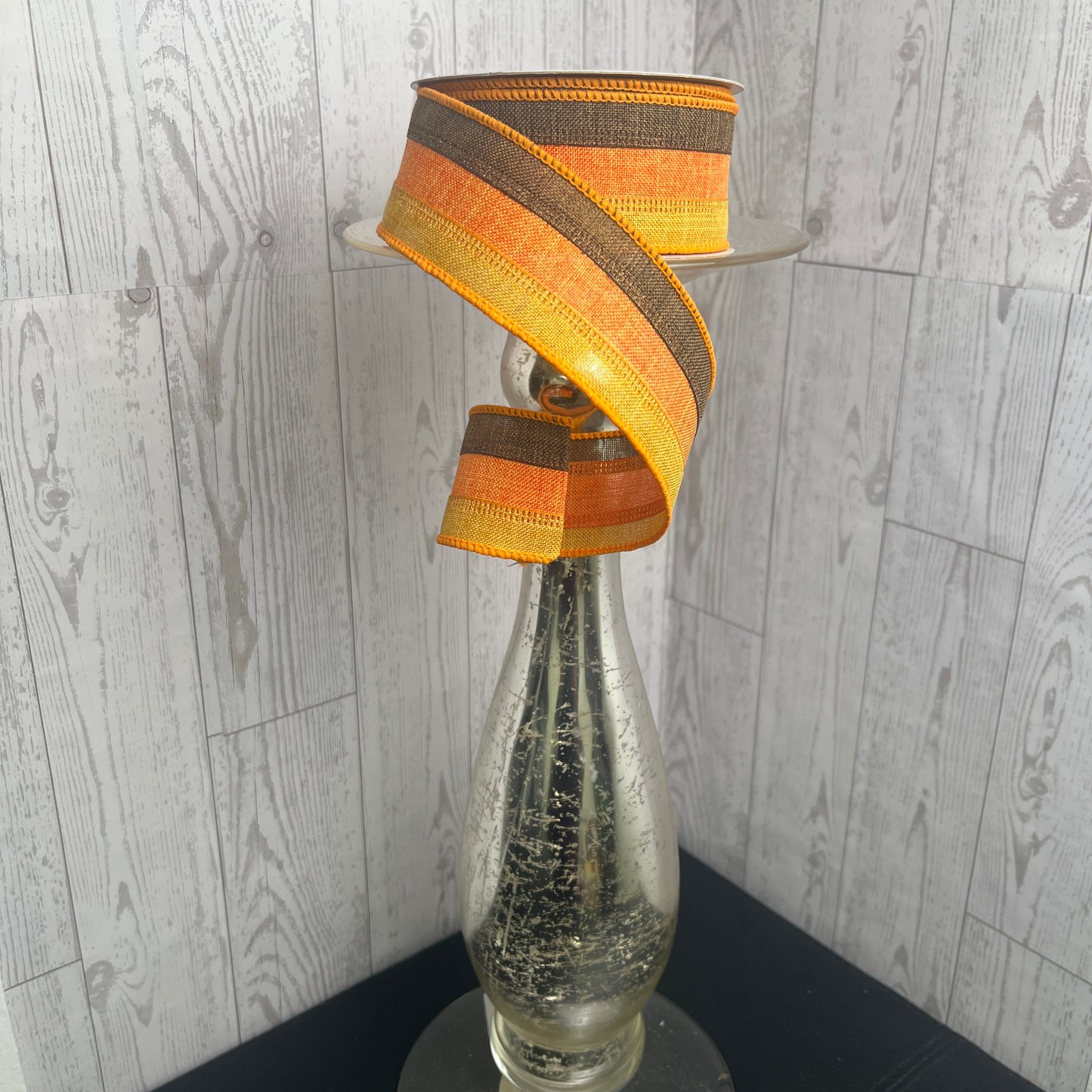 1.5"X10YD 3 COLOR 3-IN-1 ROYAL BURLAP Dark Mustard, Orange Brown