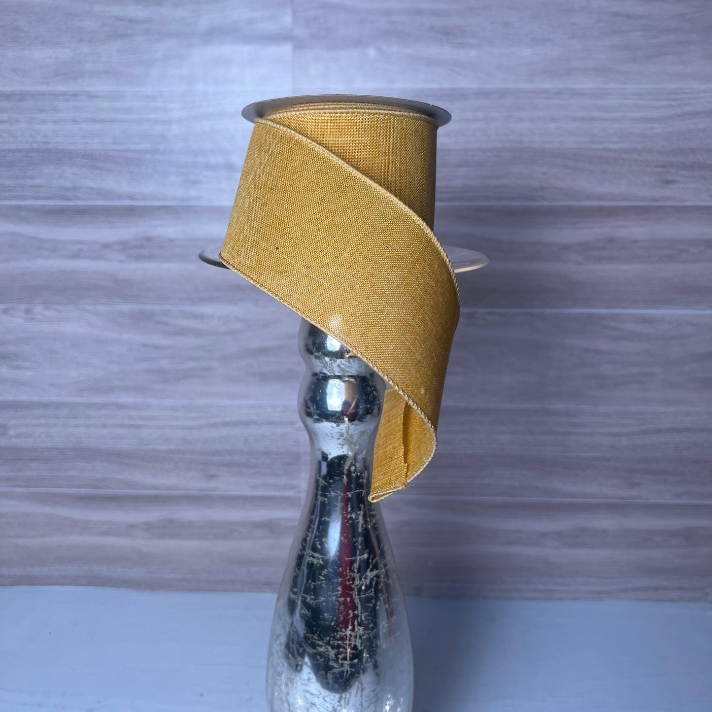 2.5"X10YD ROYAL BURLAP- Mustard Yellow