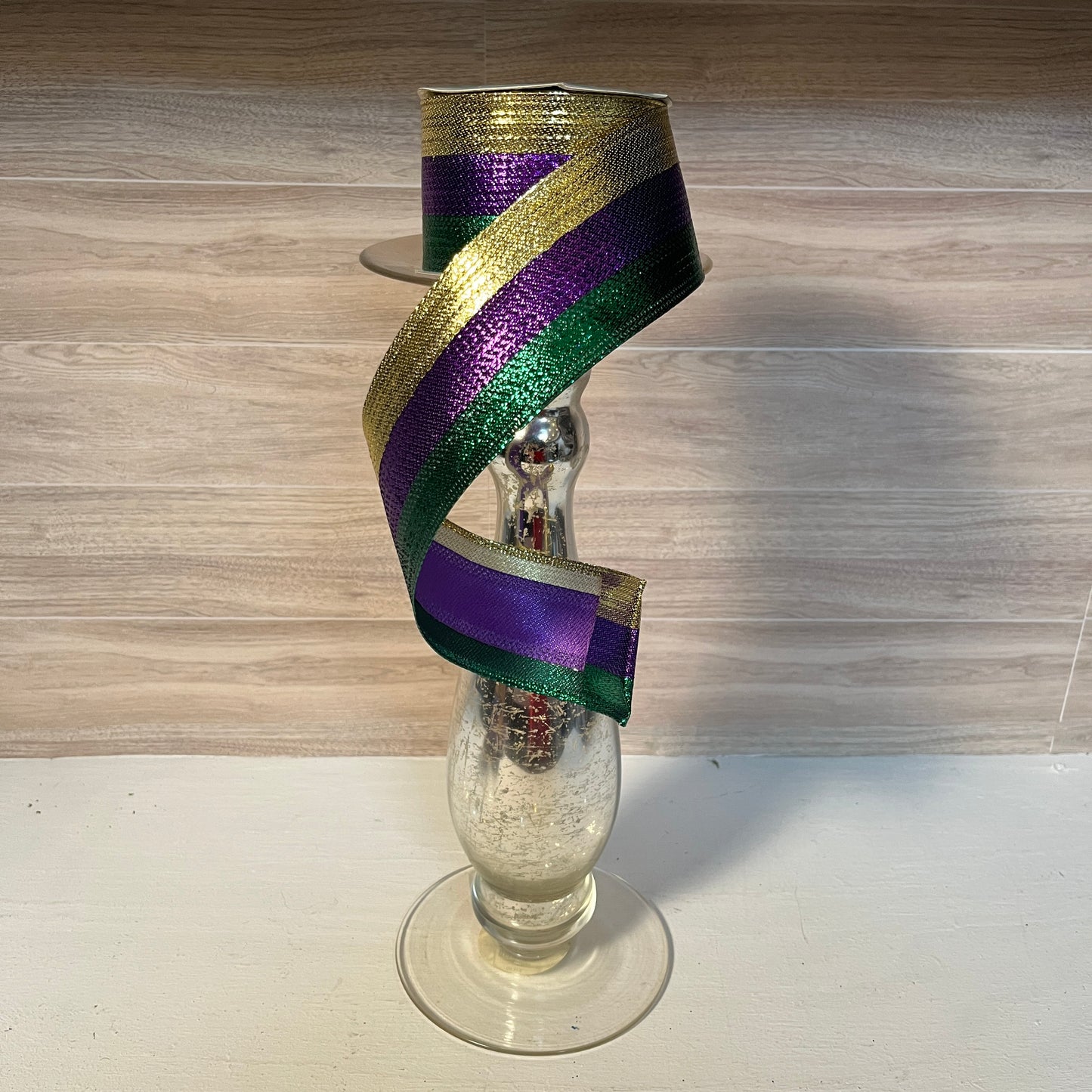 2.5"X10YD Mardi Gras Foil Ribbon