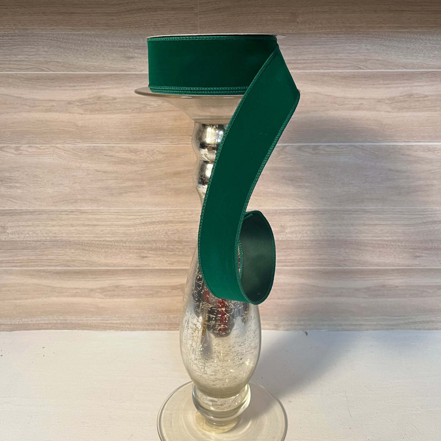1.5"X10YD Green Velvet Ribbon