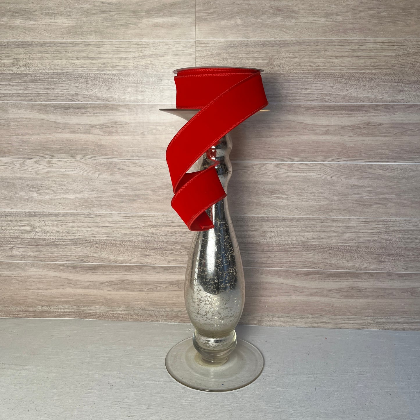 1.5"X10YD Red Outdoor Velvet Ribbon