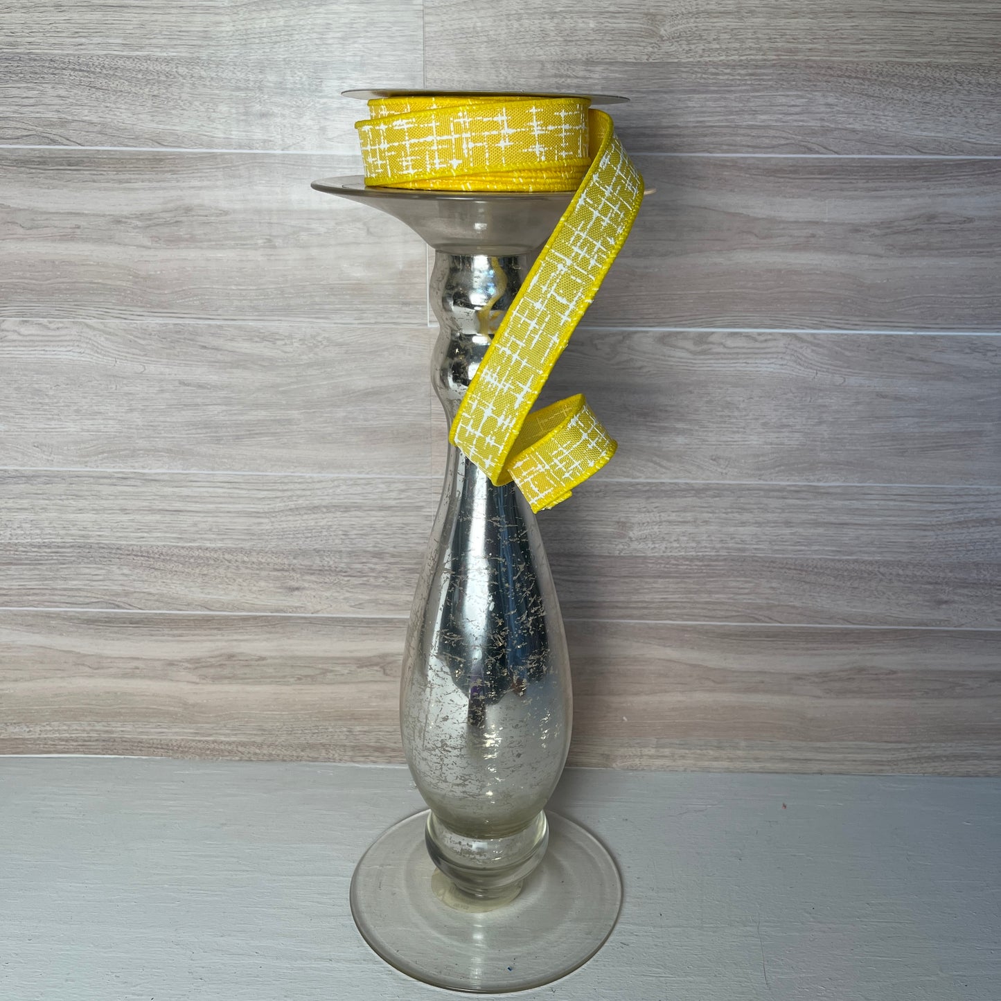 7/8"X10YD Yellow Knit Look Ribbon