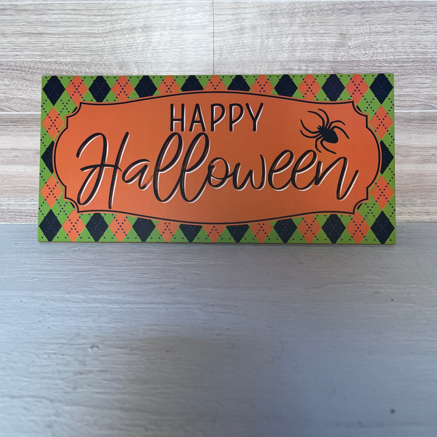Happy Halloween Wooden wreath sign