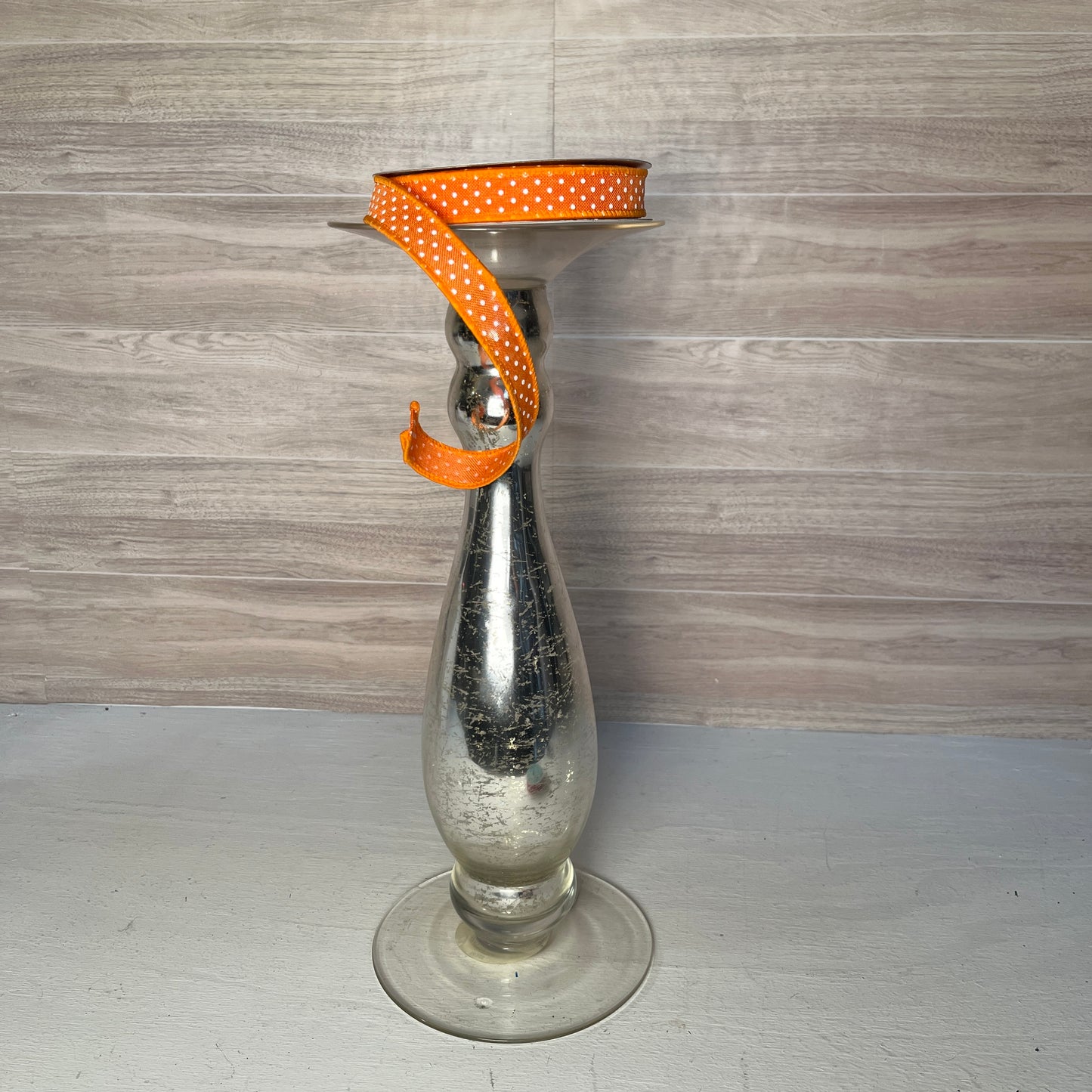 7/8"X10YD Orange & White Swiss Dot ribbon