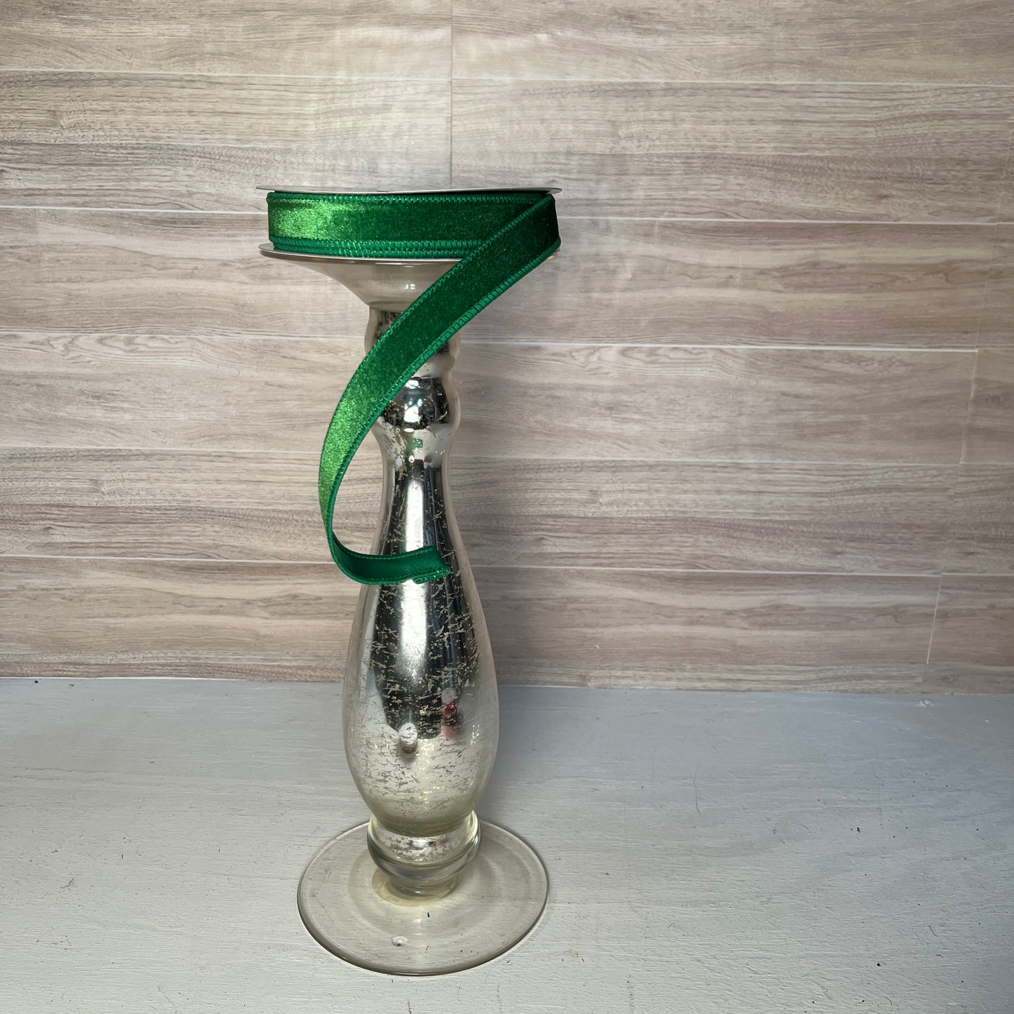 7/8"X10YD Velvet with Satin Back- Emerald Green
