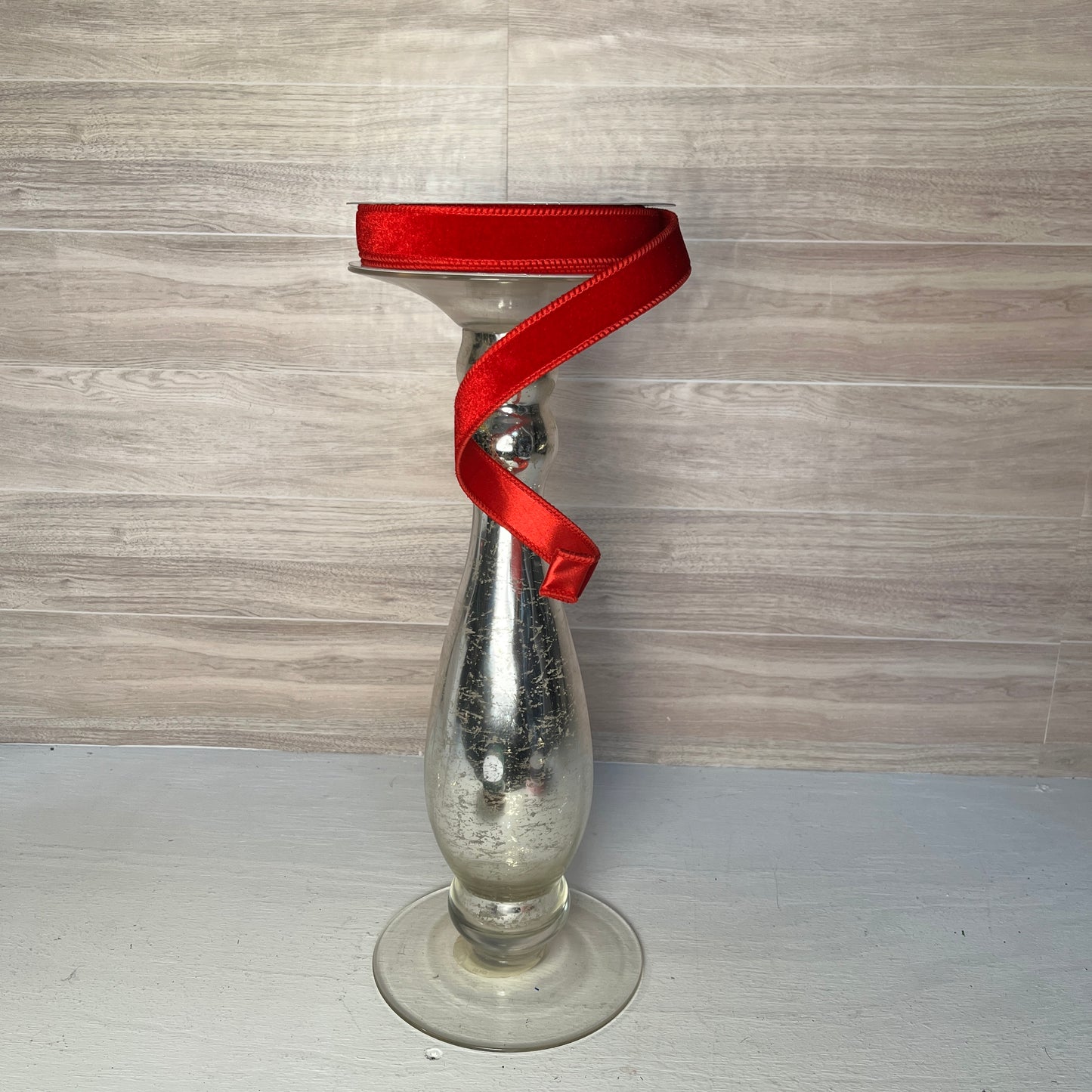 7/8"X10YD Velvet with Satin Back- Red