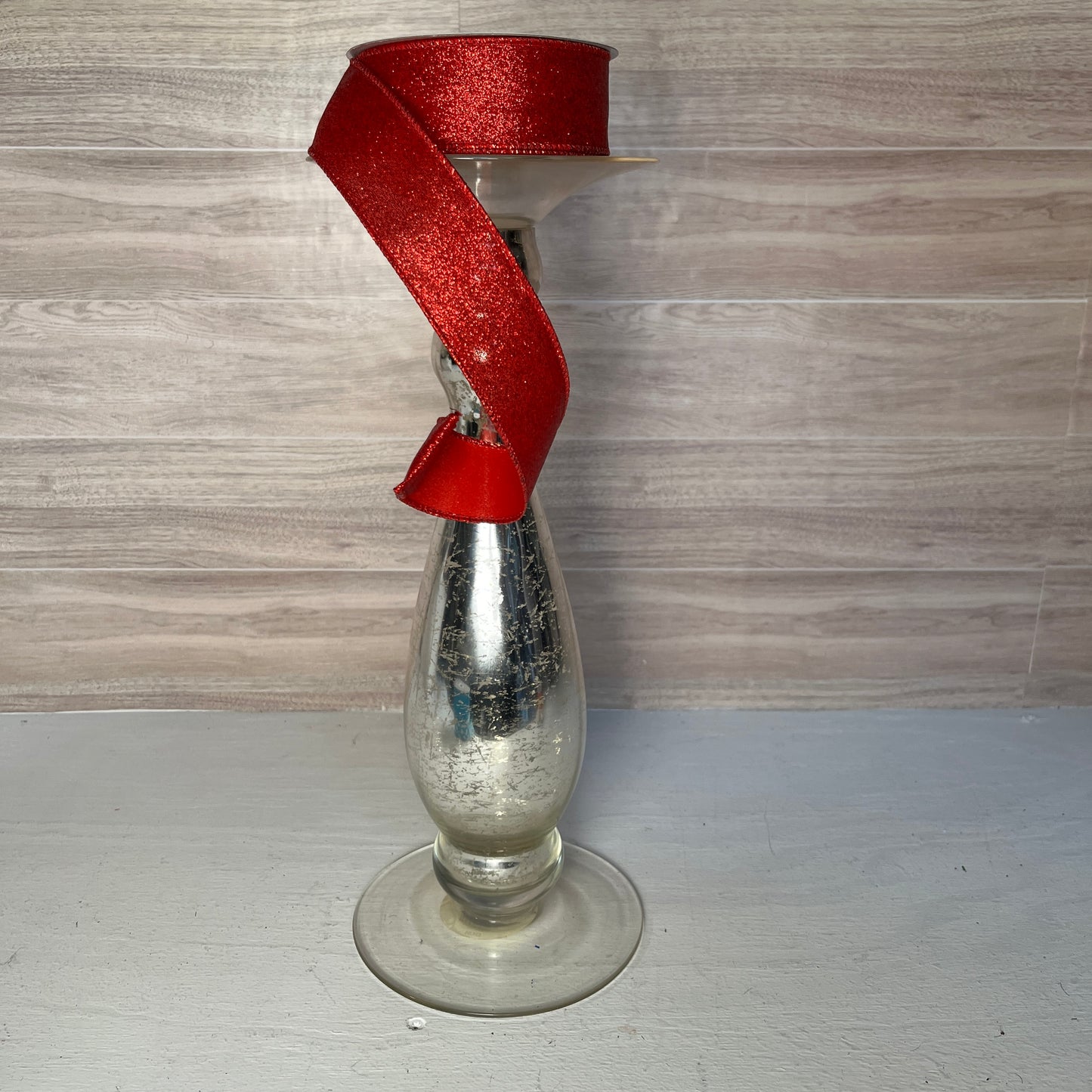 1.5"X10YD Red Fine Glitter Ribbon
