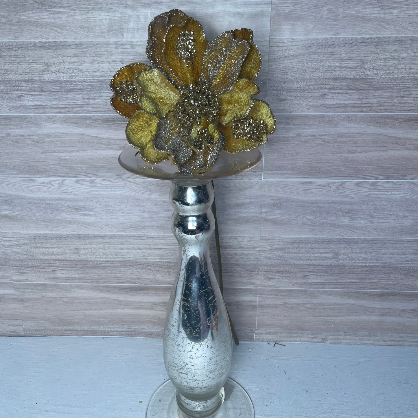 Glam Magnolia- Mustard Sequin gold