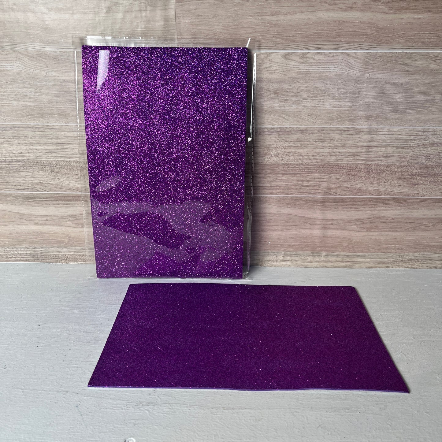 8X12 Purple Glitter Self-Adhesive Foam Sheets (5pack)