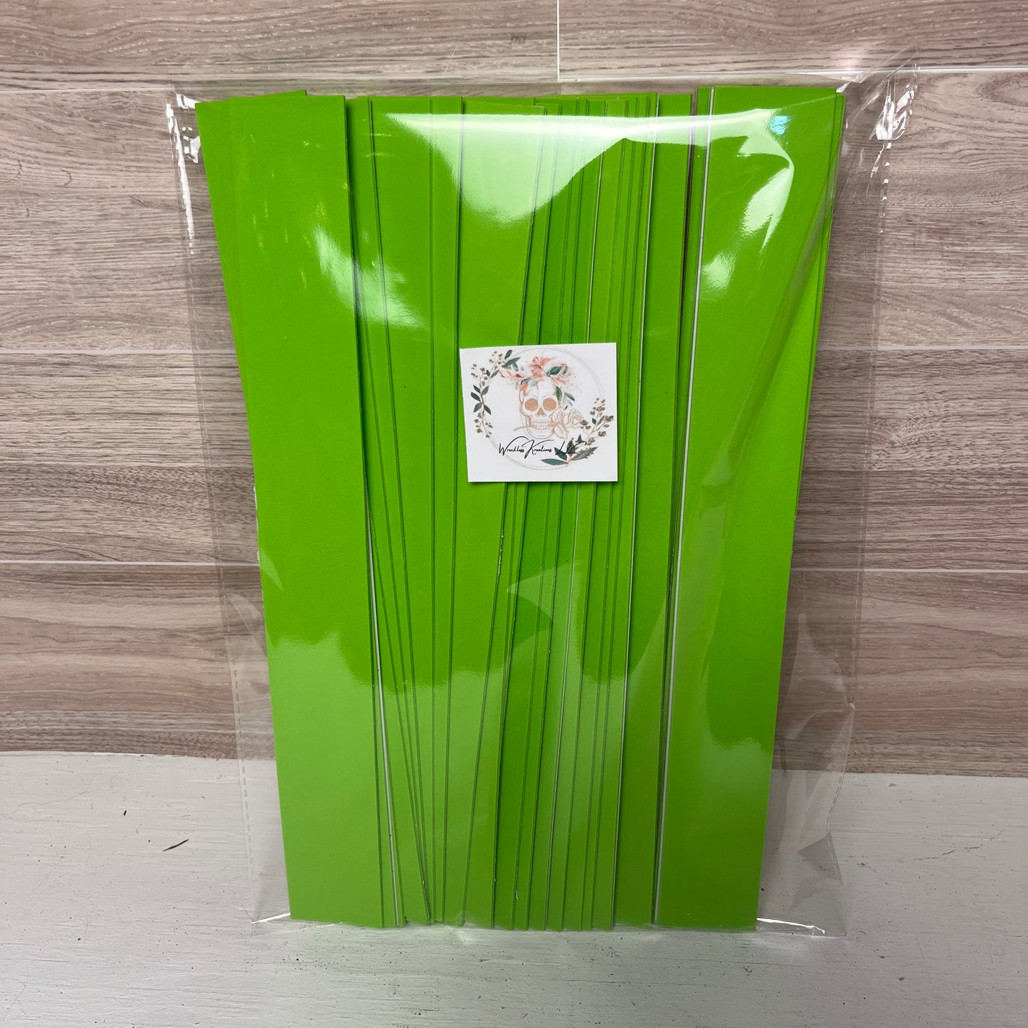 Pre-Cut Self Adhesive Matte Foam Strips (25) Lime Green