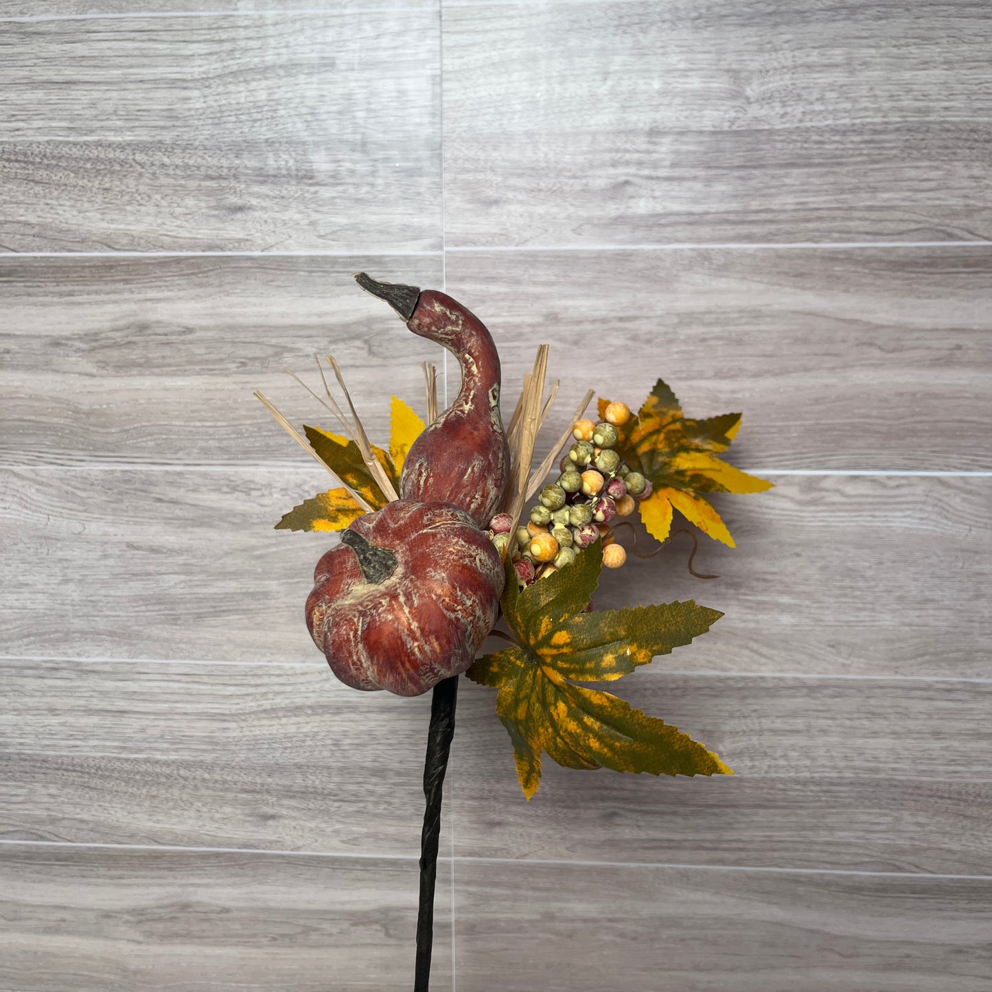 11"L PUMPKIN/GOURD PICK- Rustic Red