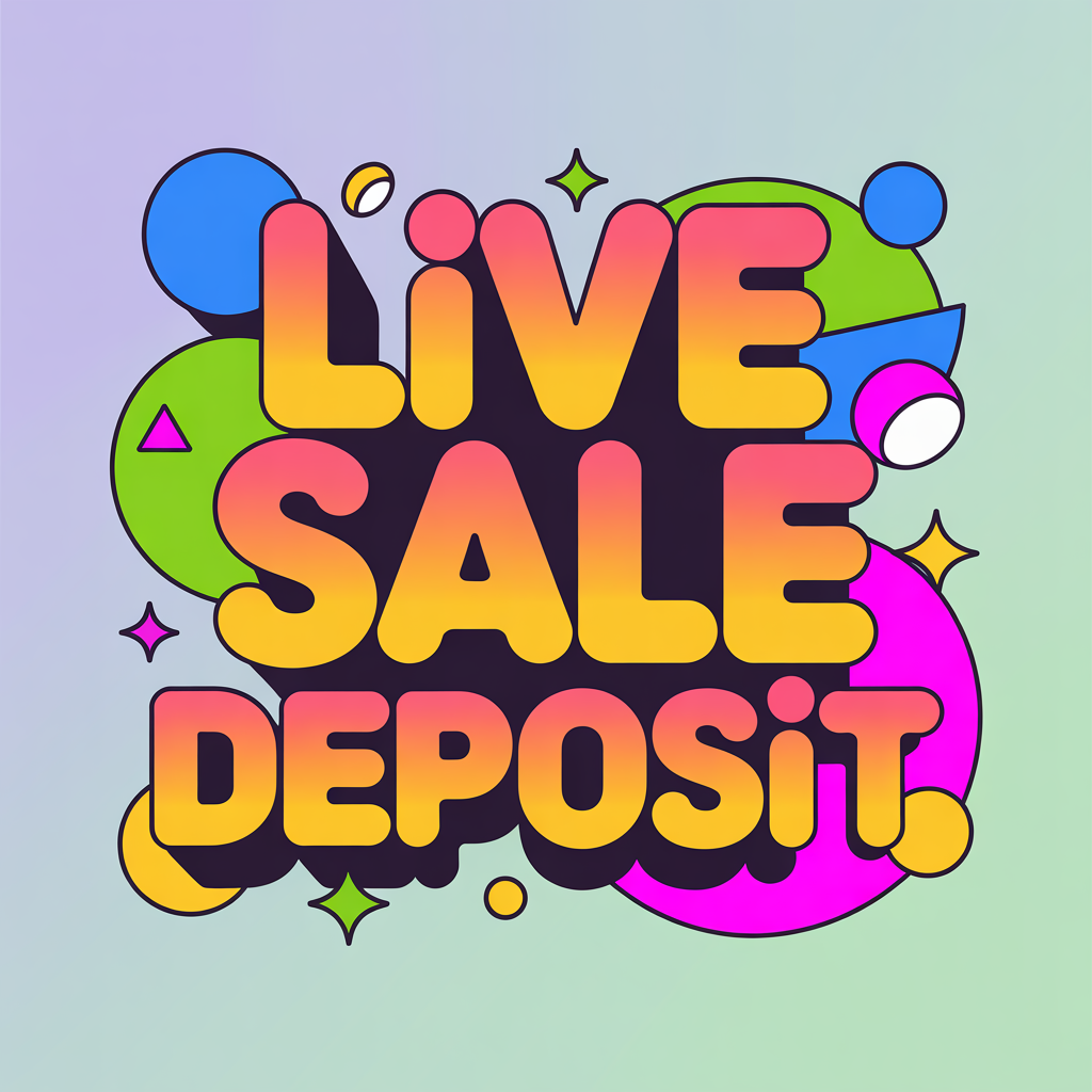 It's an image that says "Live Sale Deposit"