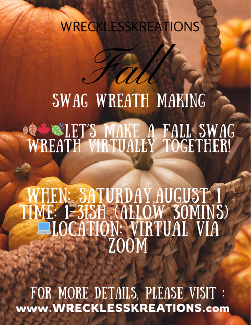 fall wreath making workshop flyer