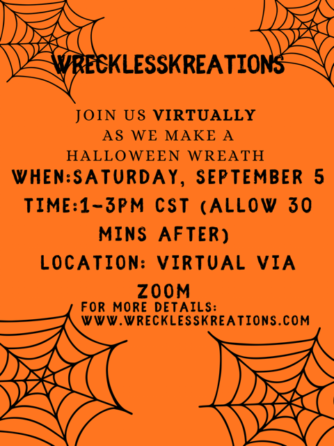 Halloween Wreath Making Workshop Virtual