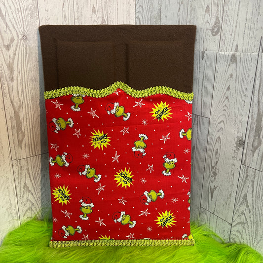 Large Faux Chocolate Candy Bar - Green Holiday Fun