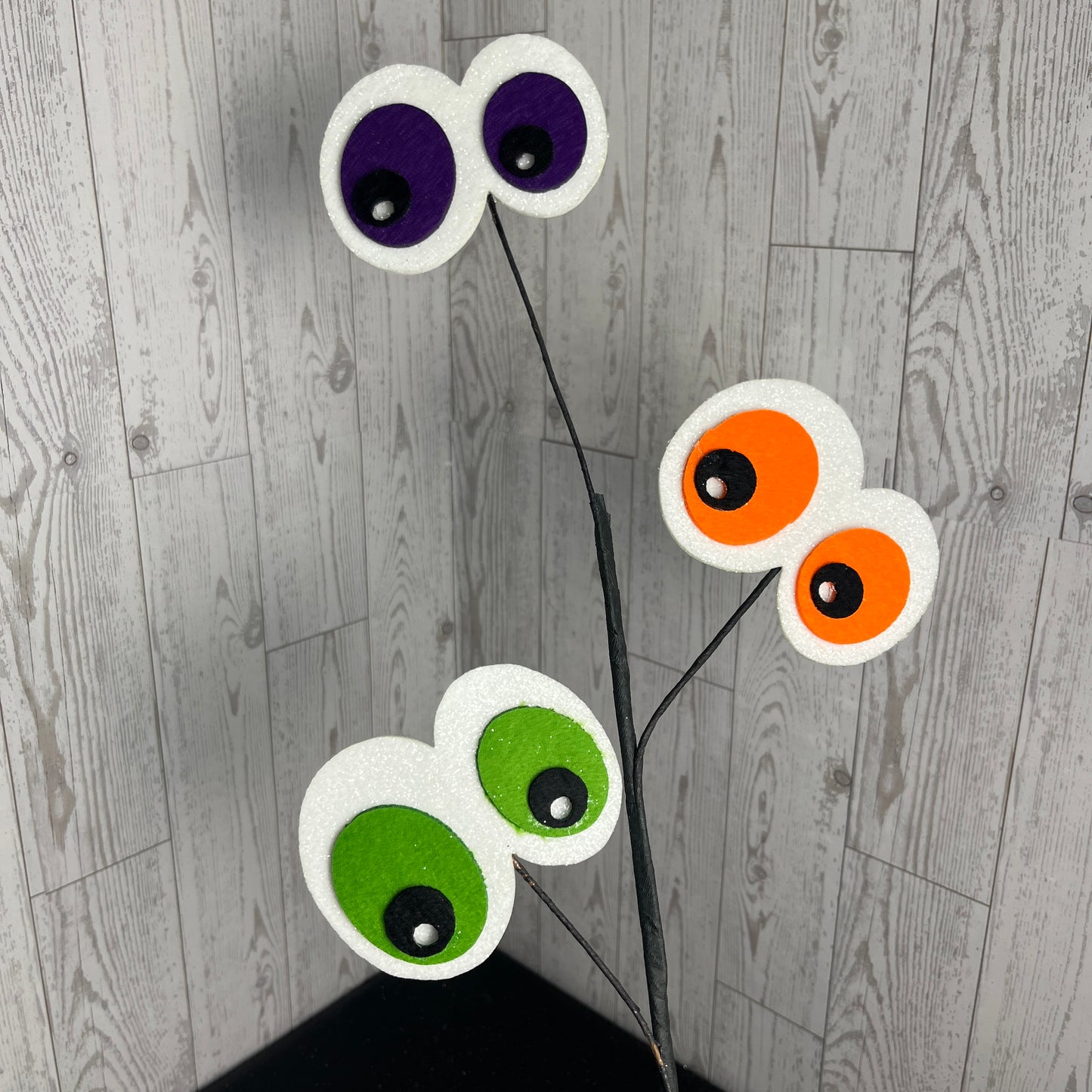 30" H Glitter Felt eyeball Spray