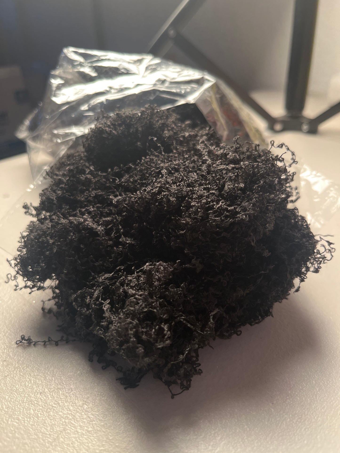 100G Black Fabric Moss in a Bag