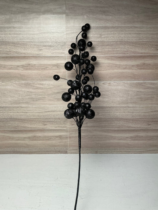 27" Black Multi Ball Glitter Spray