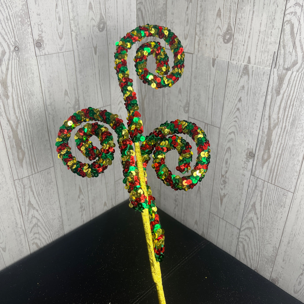 27" L Sequin Coil Spray Christmas