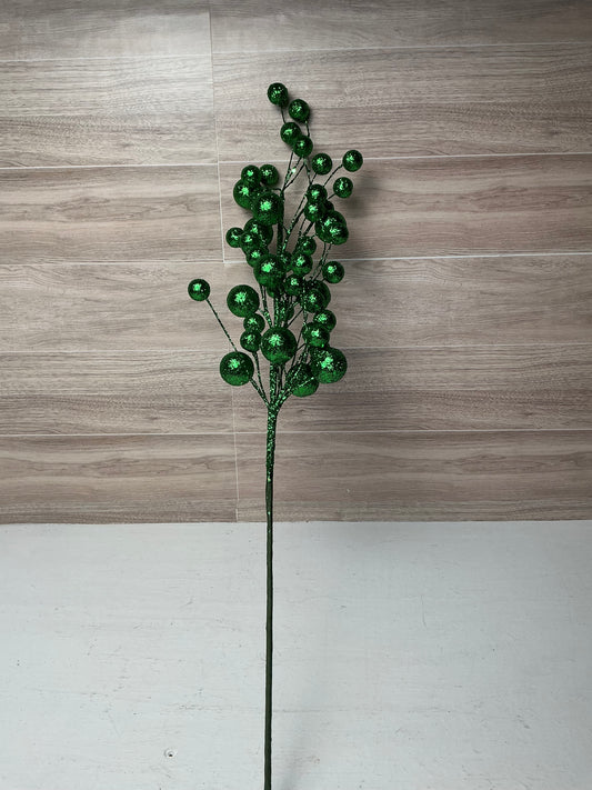 27" Green Multi Ball Glitter Spray
