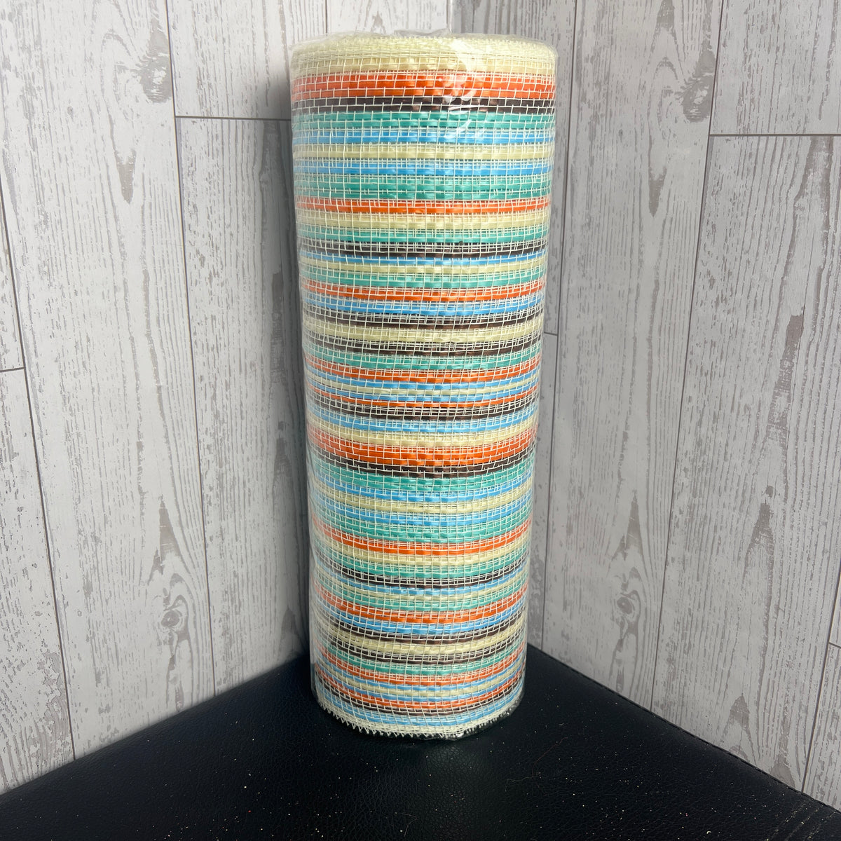 Fall Themed Mesh , teal, cream, brown, orange
