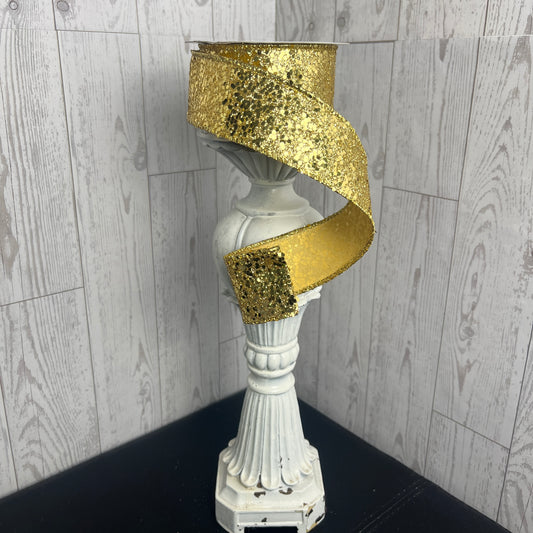 1.5"X10YD LARGE GLITTER- Gold
