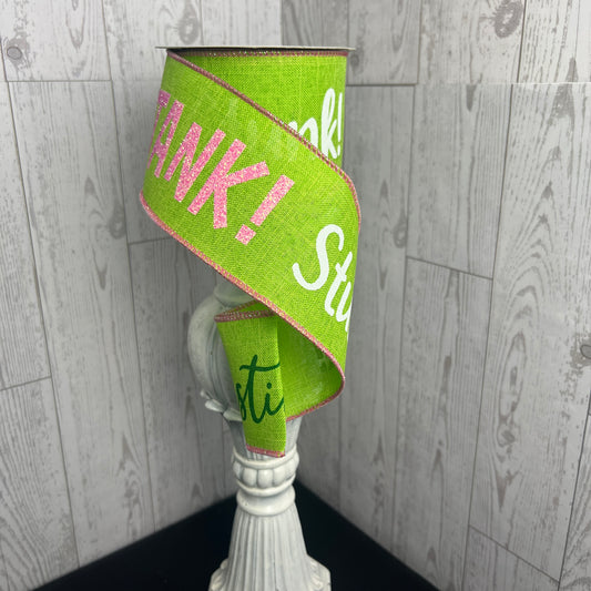2.5"X10YD STINK STANK STUNK Pink Lime Green White