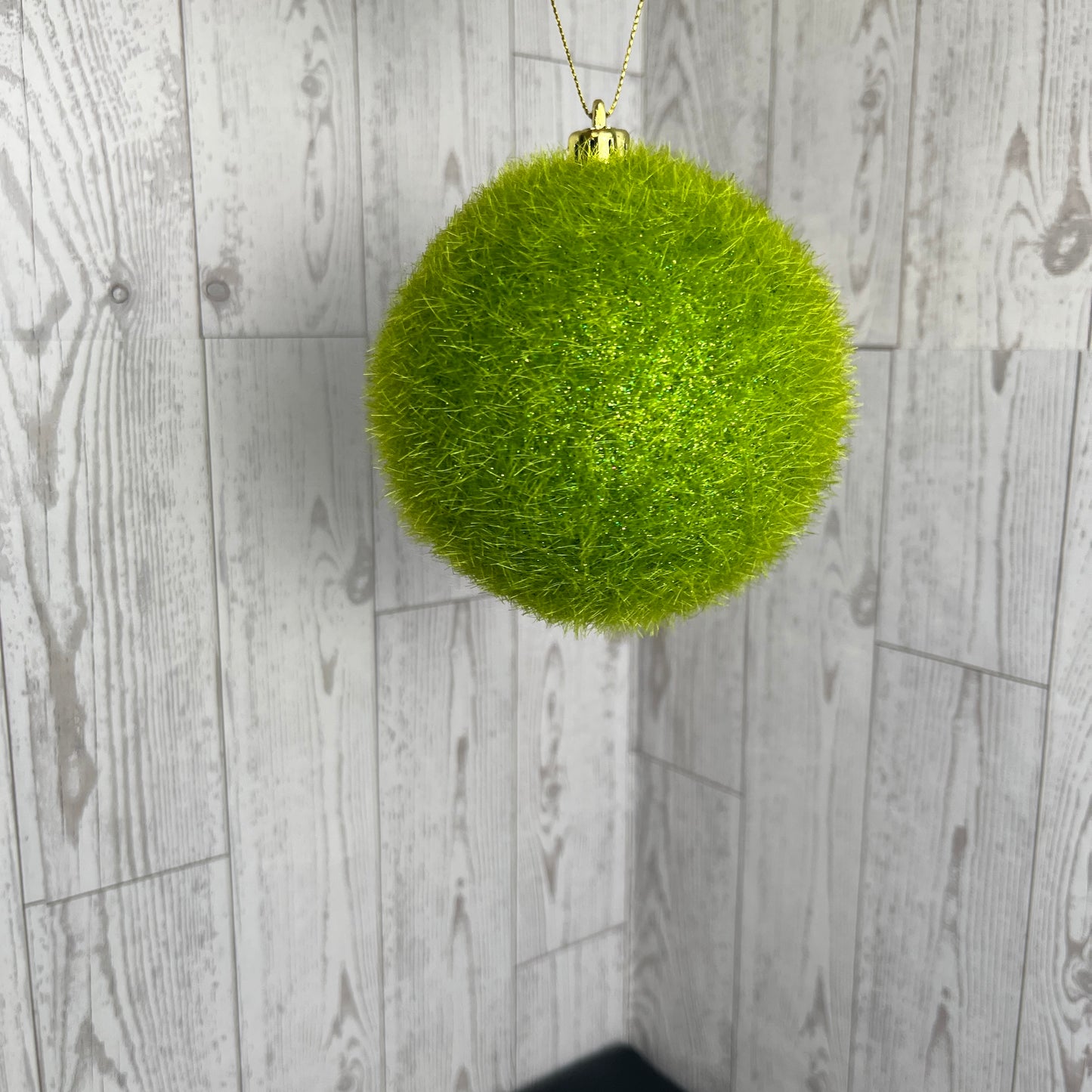 Flock Green Ornament Ball