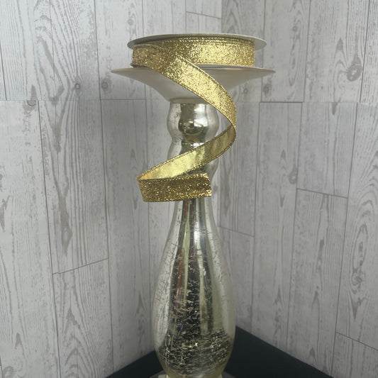 5/8"X10YD GLITTER ON METALLIC 18K Gold