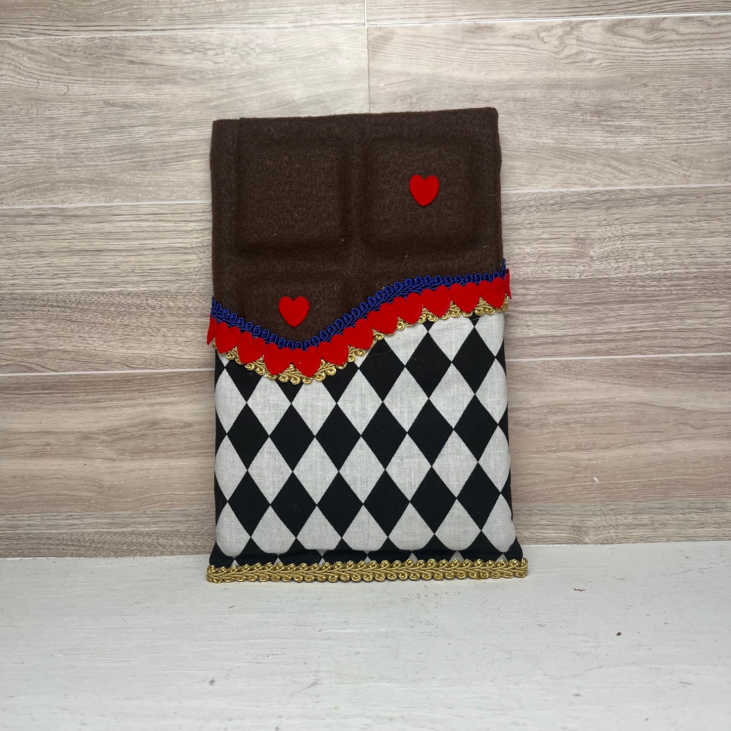Faux Chocolate Candy Bar - Nutcracker Themed with 2 hearts and Trim