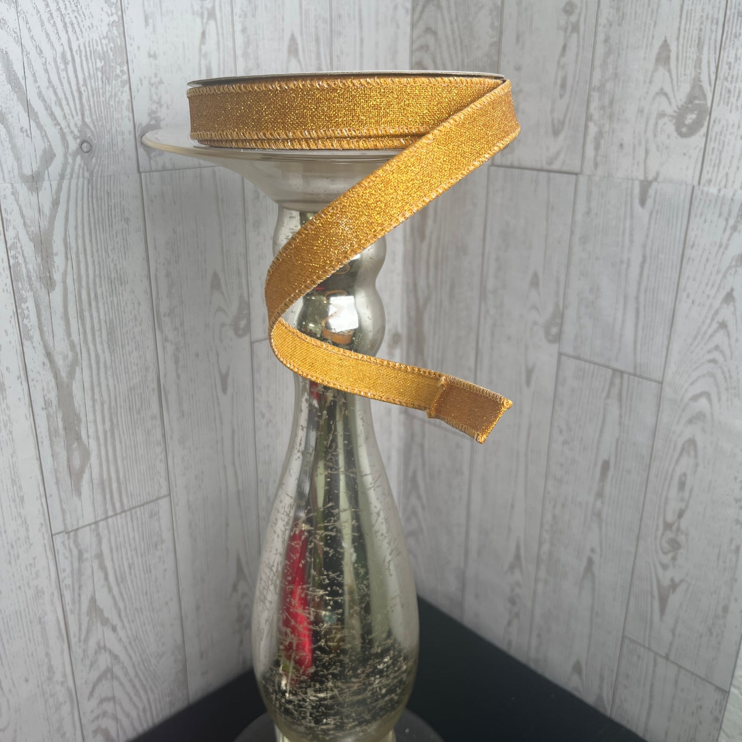 5/8"X10YD FINE GLITTER ON ROYAL Mustard