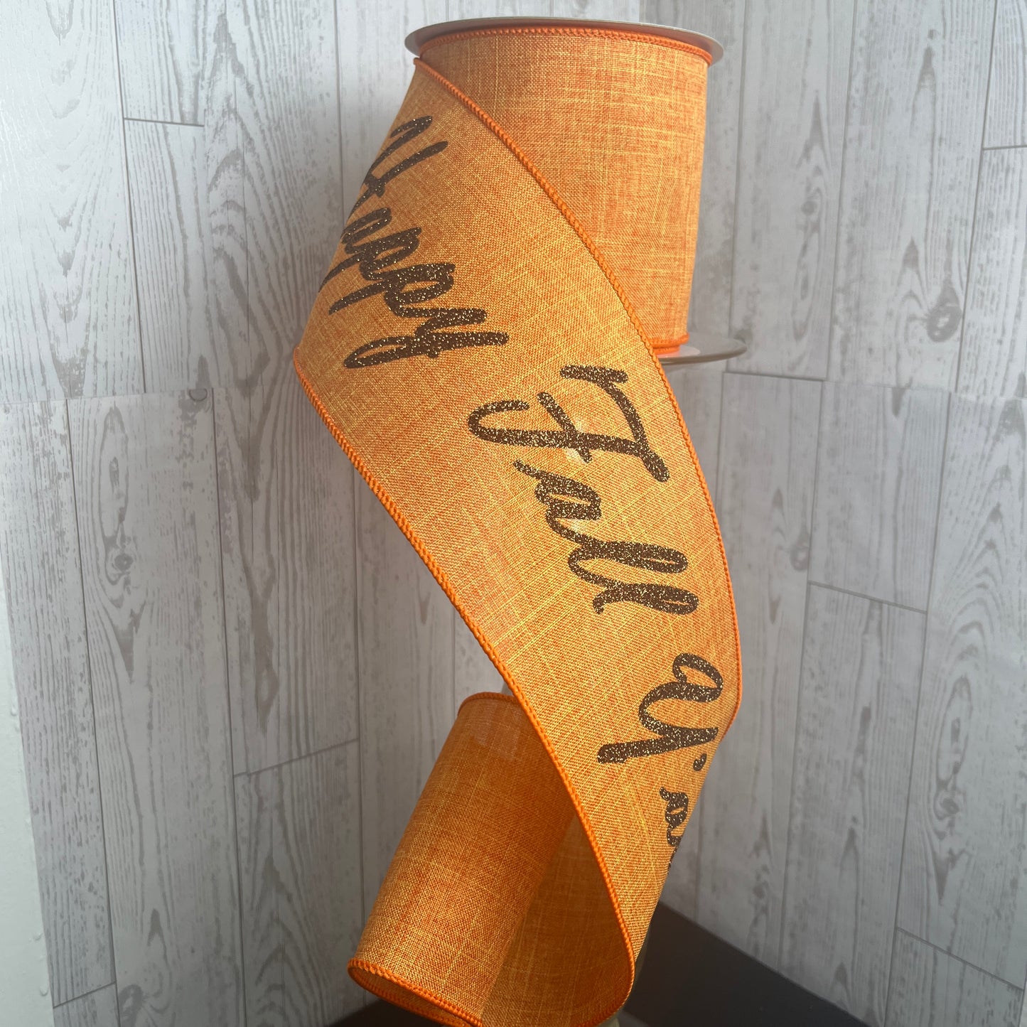 4"X10YD HAPPY FALL Y'ALL Orange Chocolate