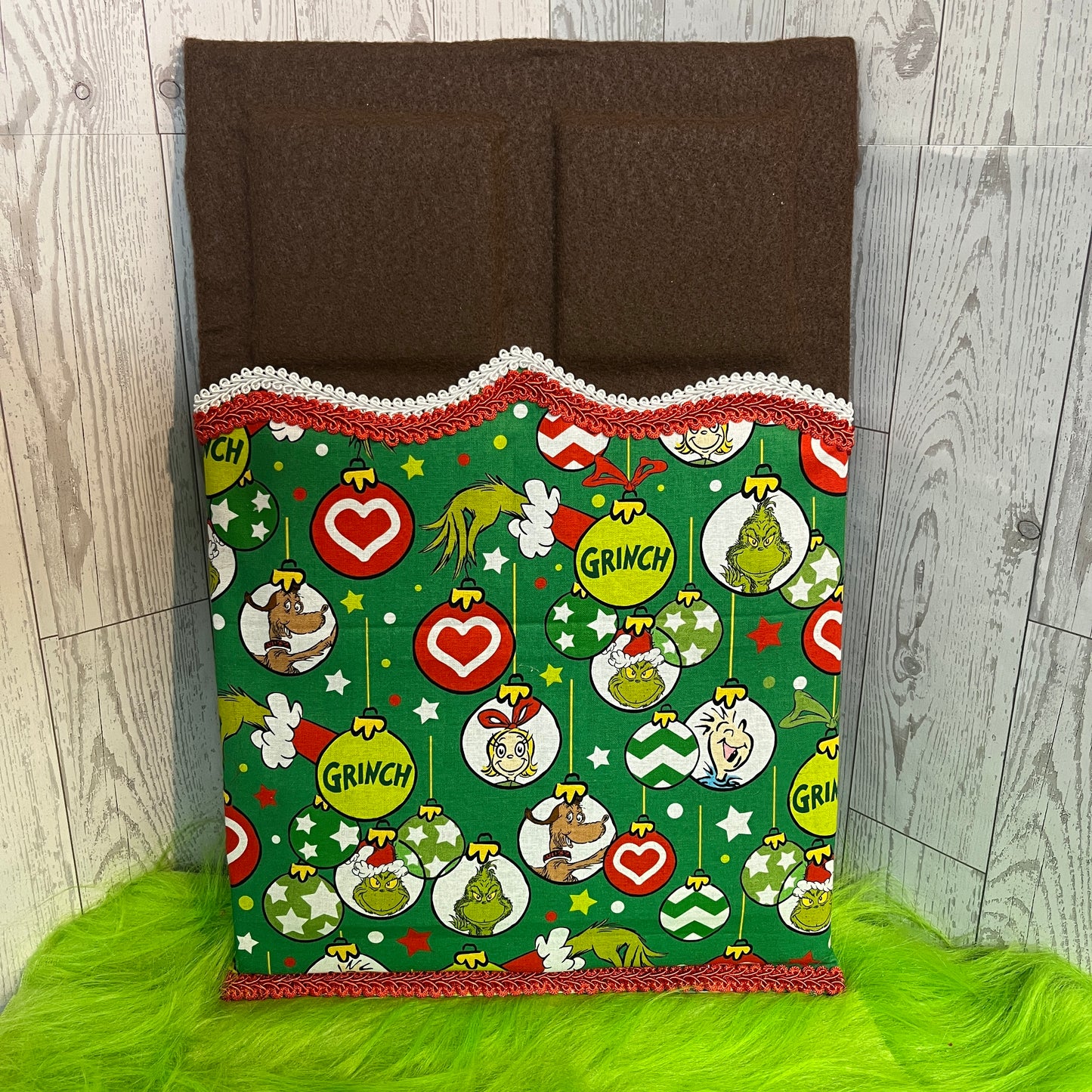 Large Faux Chocolate Candy Bar - Green Holiday Fun