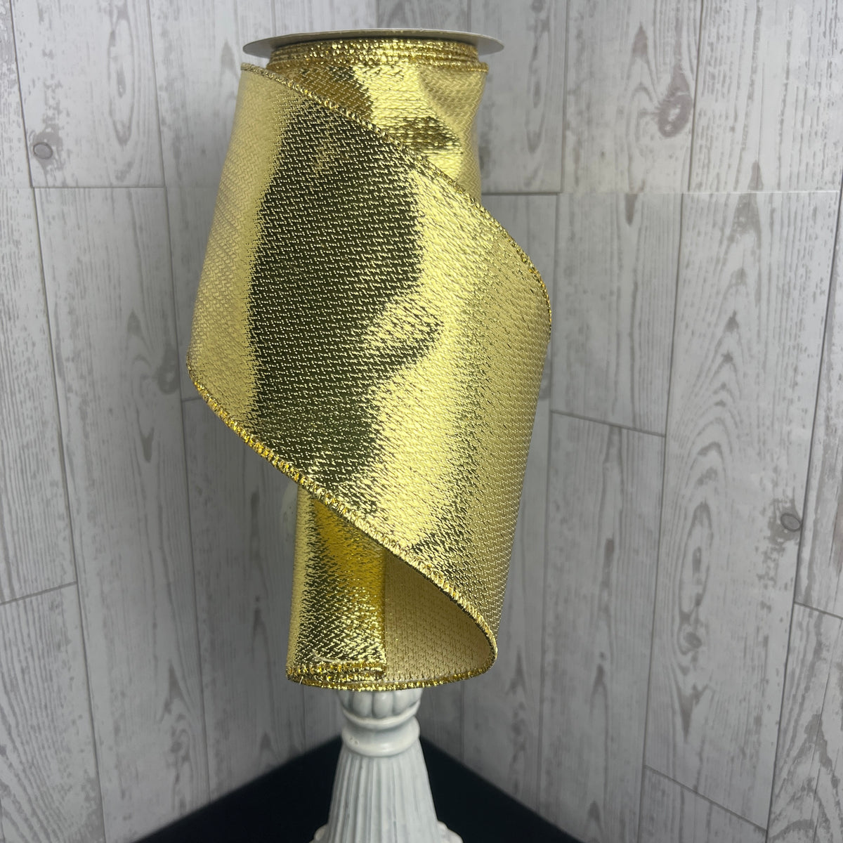 4"X10YD METALLIC RIBBON- Gold