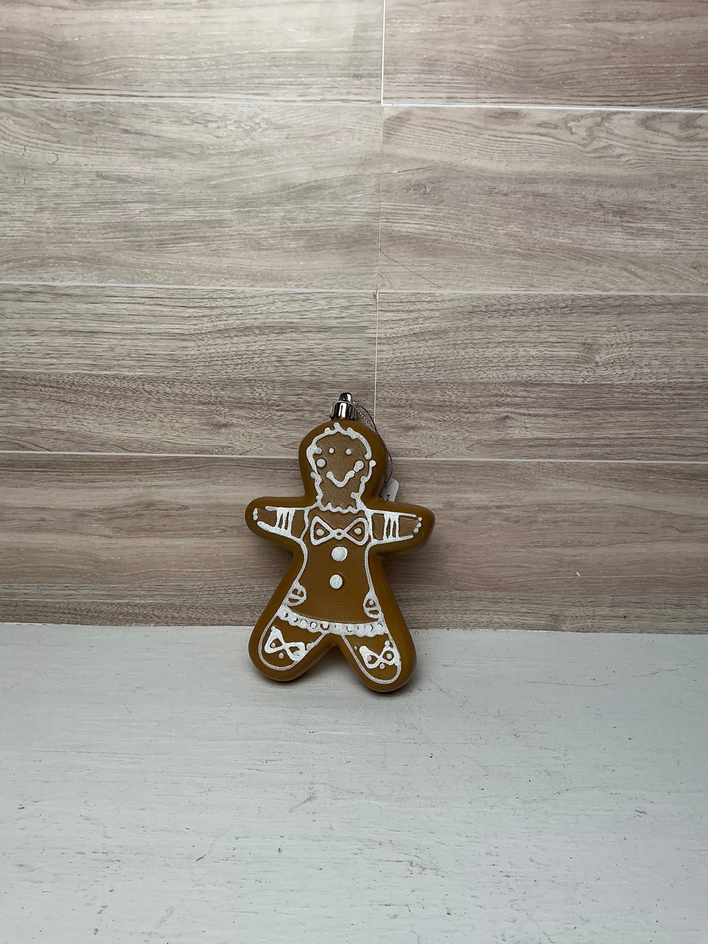 6"H X 4"L Gingerbread Ornament Brown & White