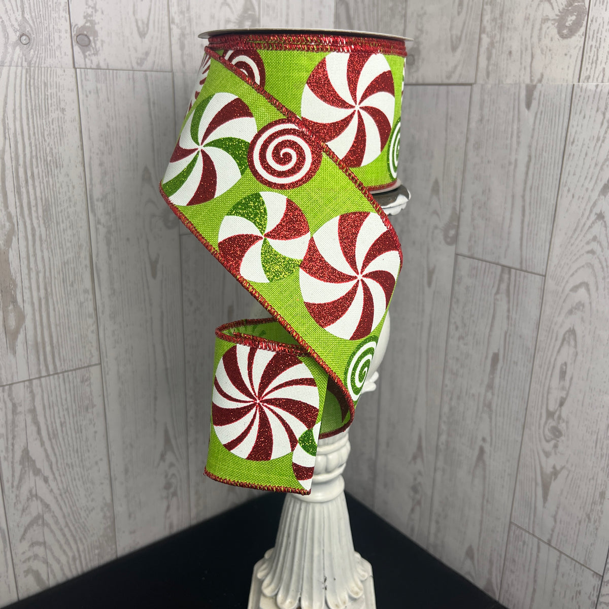 2.5"X10YD BOLD PEPPERMINTS/ROYAL Lime Red White