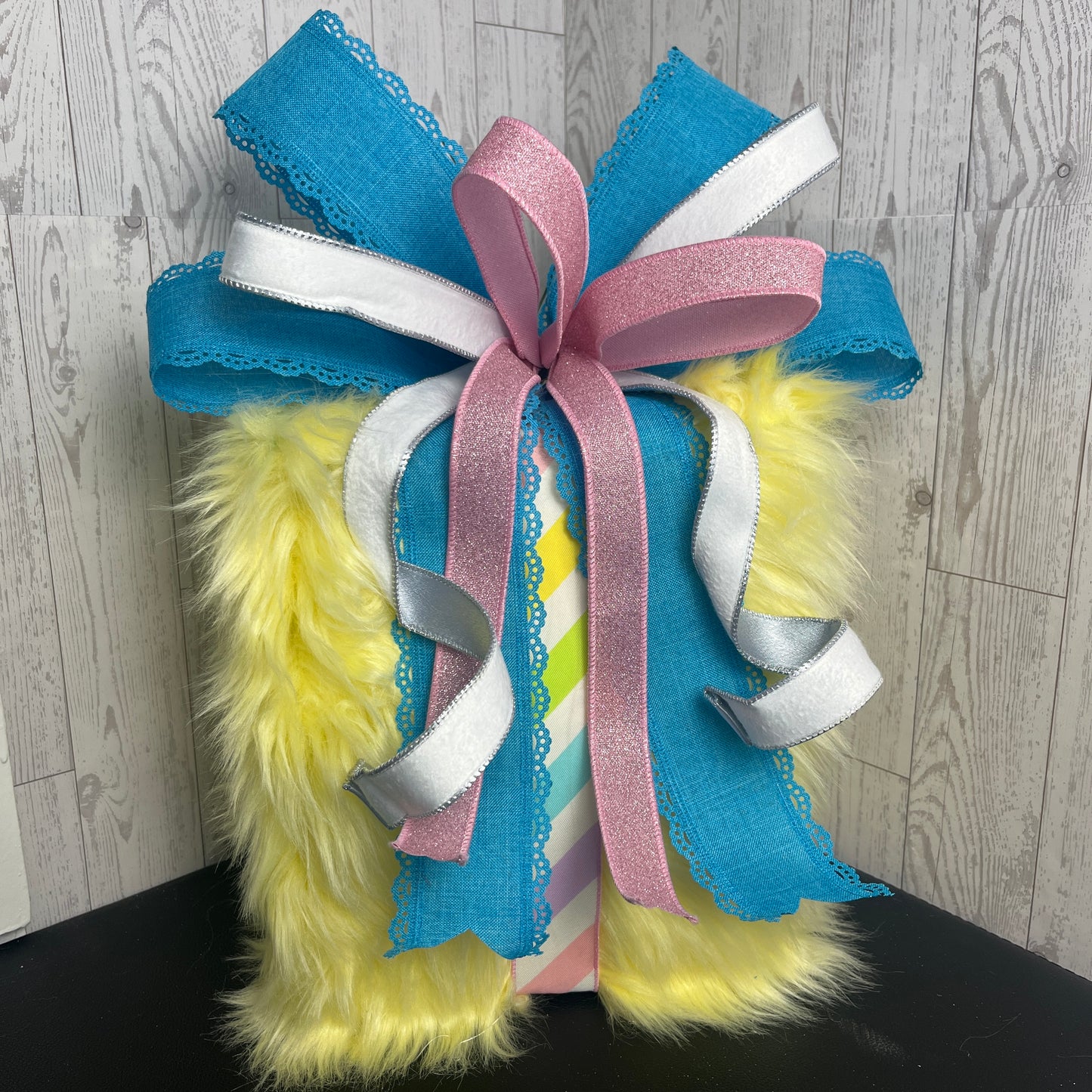 Pre-Order Candyland Yellow, Turquoise , pink pastel Furry Gift Box Prop
