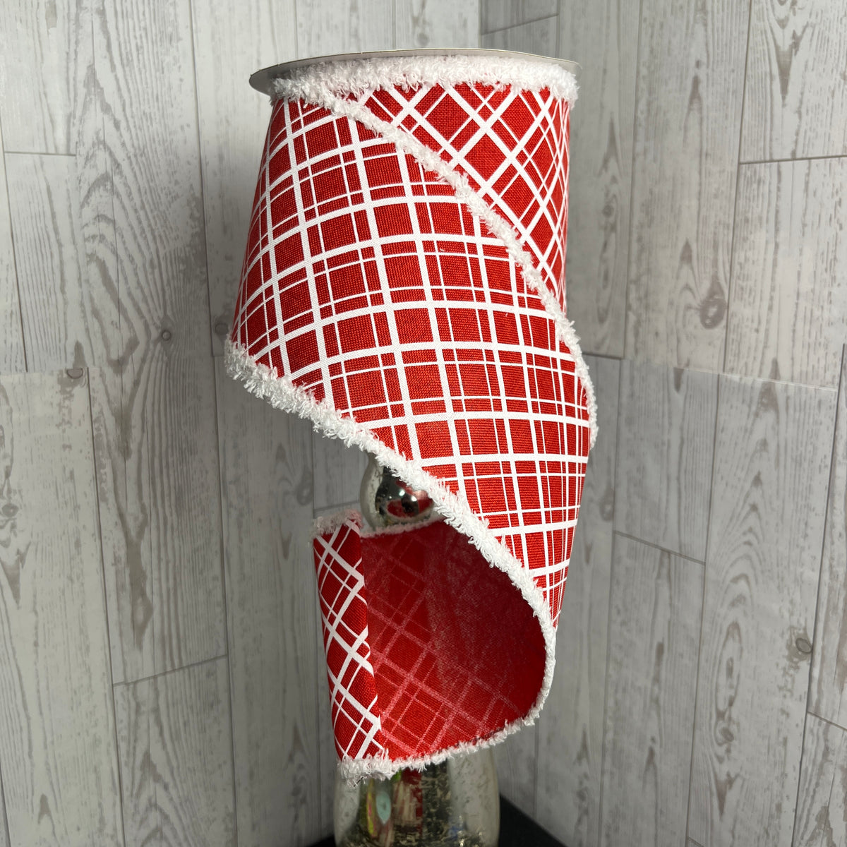 4"X10YD LINE CHECK ON ROYAL/DRIFT Red White