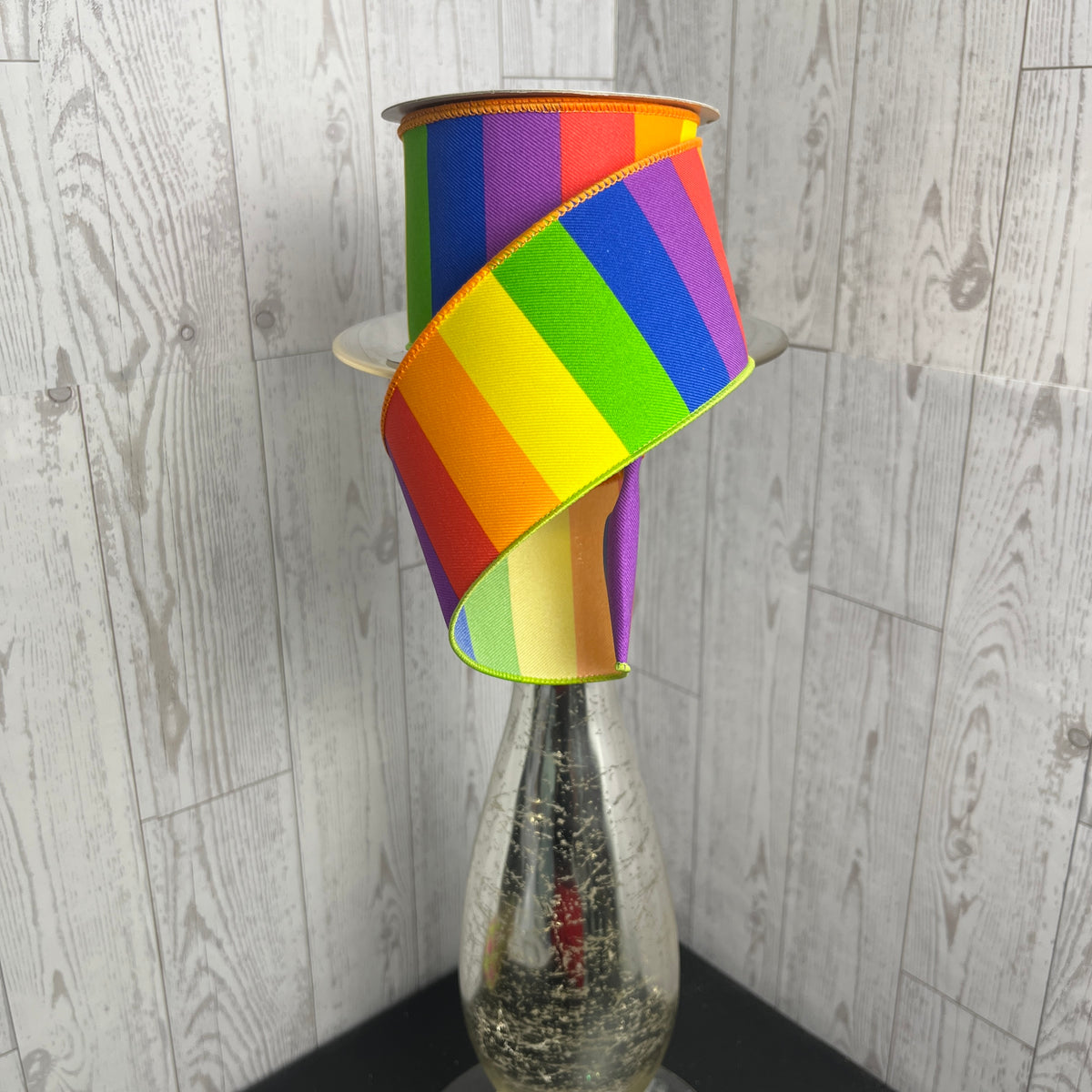 2.5"X10YD HORIZONTAL RAINBOW Ribbon