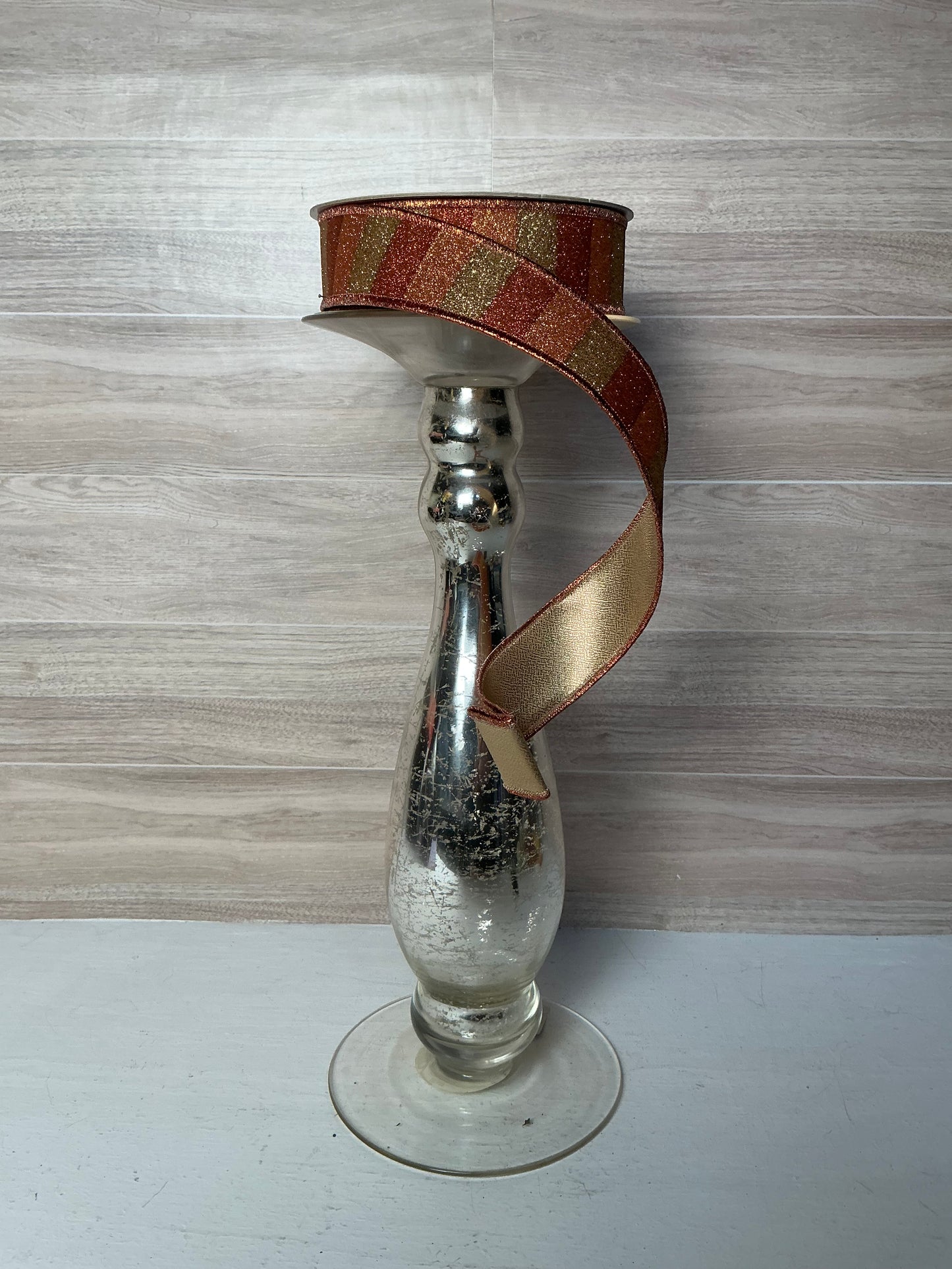 1.5"X10YD GLITTER STRIPE/FUSED Copper
