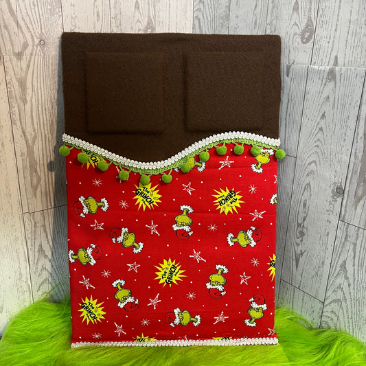 Large Faux Chocolate Candy Bar - Green Holiday Fun