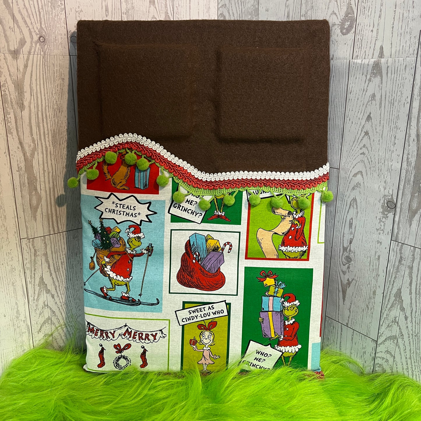 Large Faux Chocolate Candy Bar - Green Holiday Fun